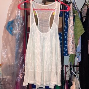 Cream Flowing Tank Top